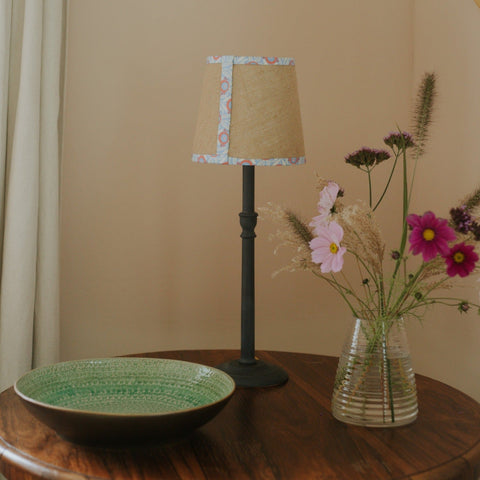 Double Sided Empire Lampshade - Hessian & Liberty Sunflower Bloom