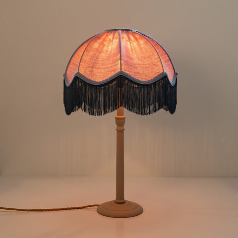 Linen Scalloped Tiffany- Pink, Blue and Pale Blue