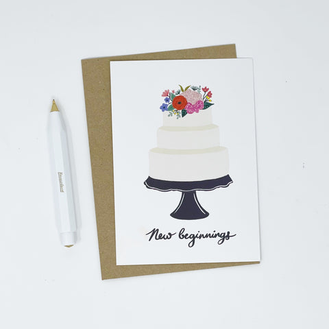 New Beginnings Wedding Day Card