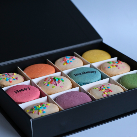 Birthday Cake Macaron Gift Box