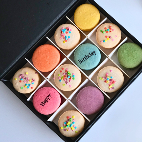 Birthday Cake Macaron Gift Box