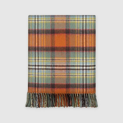 Tartan Lambswool Scottish Blanket in Dundee Old Weathered