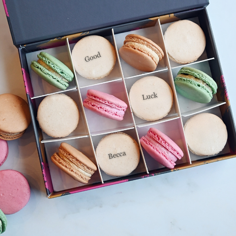 Personalised Good Luck Macaron Gift Box