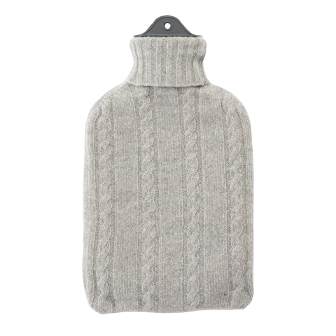 Cashmere Knit Sustainable Hot Water Bottle Grey