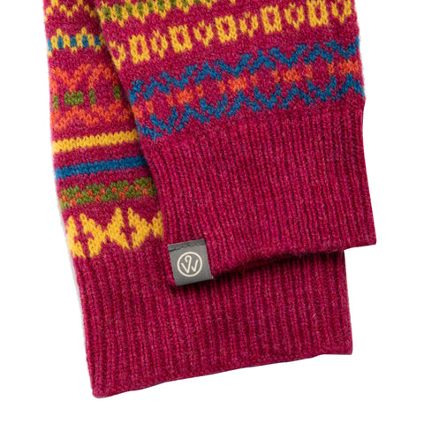 Lambswool Knit Fair Isle Sustainable Arm Warmers