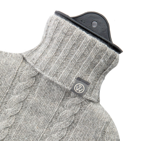Cashmere Knit Sustainable Hot Water Bottle Grey