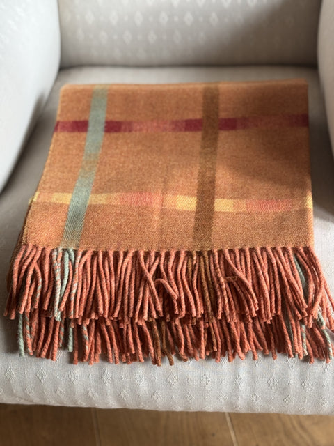 Merino Lambswool Blanket in Spice