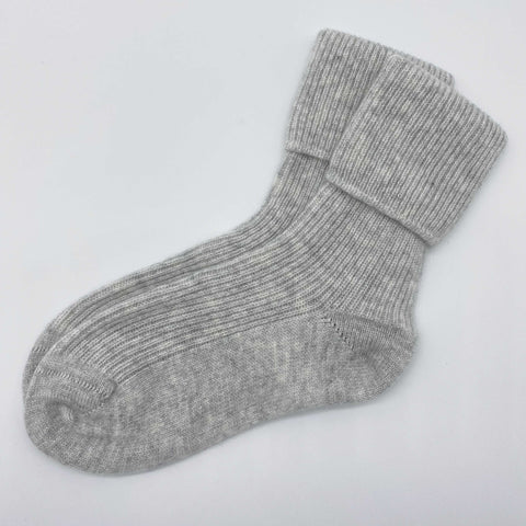 Light Grey Women's Cashmere Bed Socks