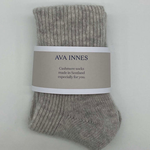 Light Grey Women's Cashmere Bed Socks