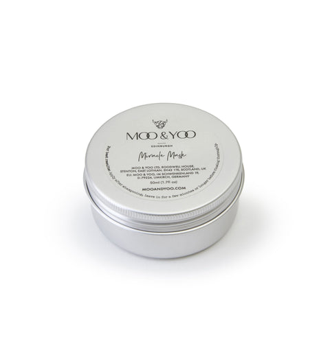 travel sized miracle hair mask in an aluminium tin