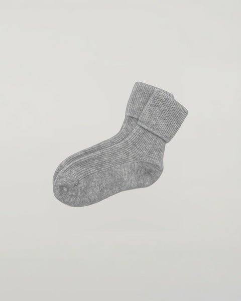 Cashmere Bed Socks in Light Grey