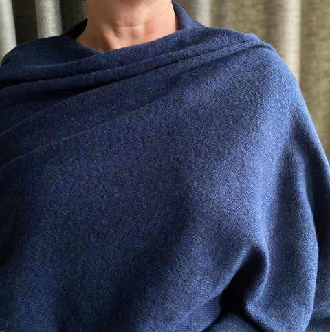 Navy Light Cashmere Wrap