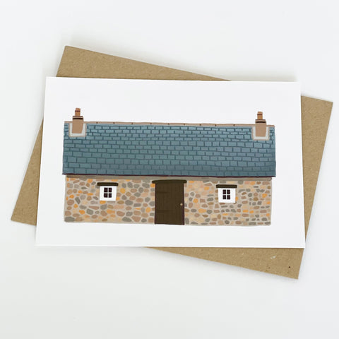 Scottish Bothy - Colour Greeting Card