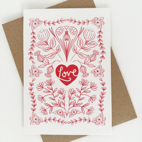 Pretty Love Card - RED