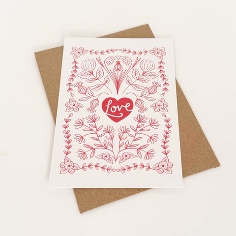 Pretty Love Card - RED