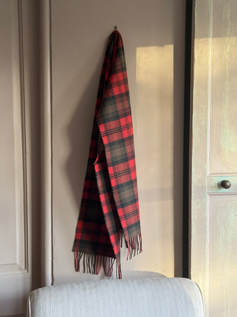 Scottish Lambswool Scarf in Kerr Weathered Tartan