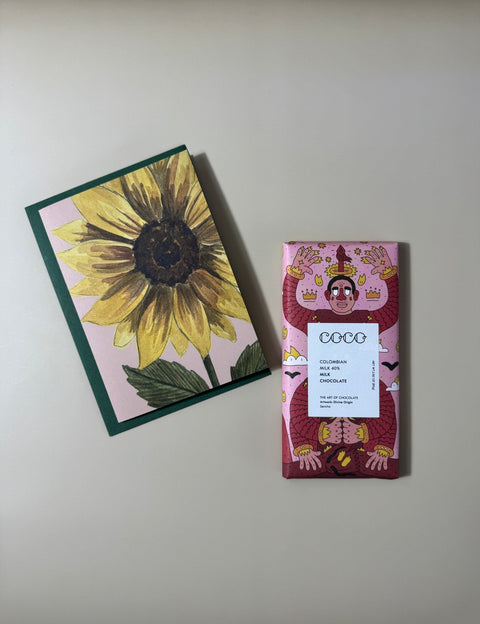 A Little Something | Letterbox Chocolate Gift with Handwritten Card - Crunchy Caramelised Hazelnut by Quirky Chocolate - Made Scotland - Made Scotland
