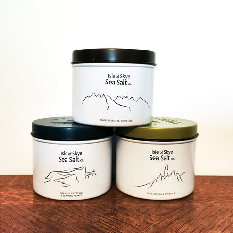 A Taste of Skye - 3 x 120g Natural and Flavoured Sea Salts Gift Set - Isle Of Skye Sea Salt Co. - Made Scotland