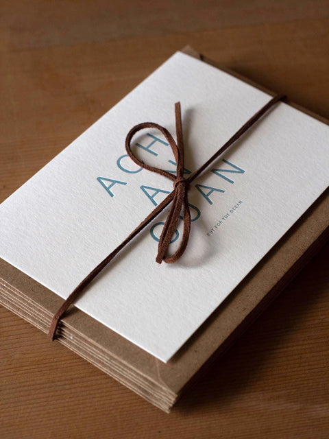 Ach An Cuan - Gaelic Letterpress Notecards - The Hunter Press - Made Scotland