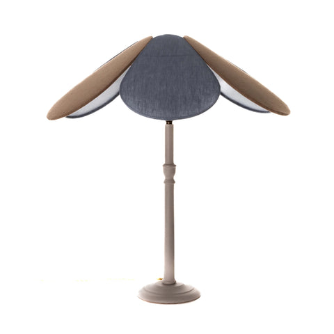 Amanda Wells x Hanem Petal Linen Lampshade – Blue, Caramel and Pink - Pendant - Amanda Wells - Made Scotland