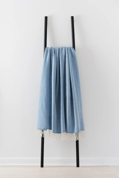 Balintyre Woollen Blanket, Cornflower - Made Scotland - Made Scotland