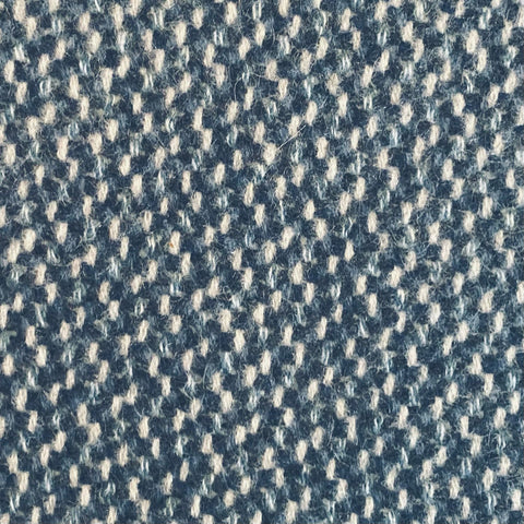 Blue and Blue Large Textured Cashmere Blanket