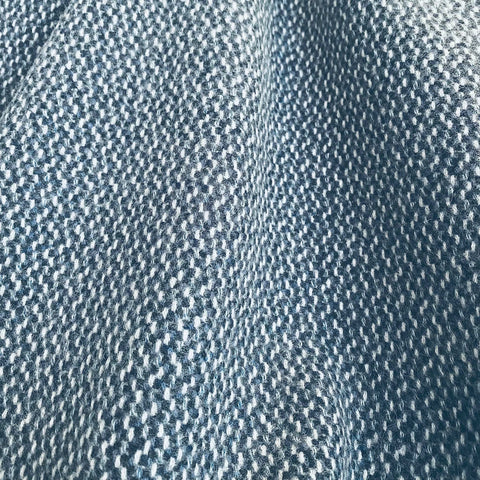 Blue and Blue Large Textured Cashmere Blanket