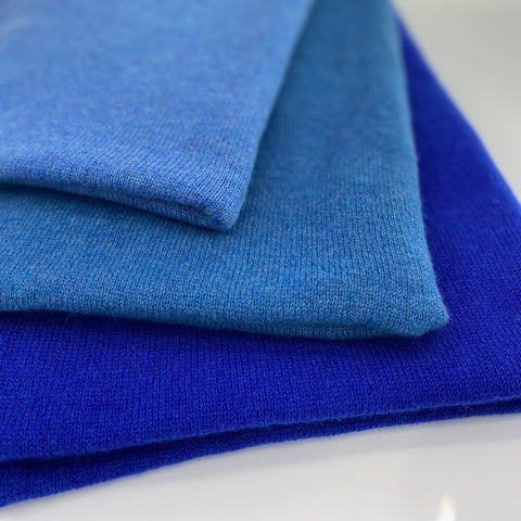 Blue Luxury Light Pure Cashmere Wrap - Blue - Ava Innes - Made Scotland