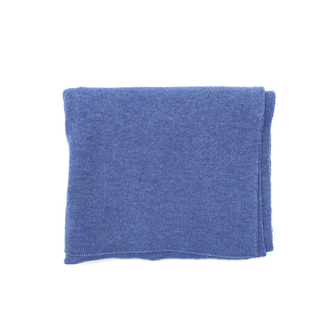 Blue Luxury Light Pure Cashmere Wrap - Blue - Ava Innes - Made Scotland