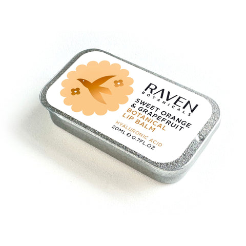 Botanical Lip Balm - Sweet Orange & Grapefruit - Raven Botanicals - Made Scotland