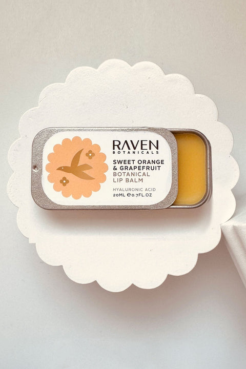 Botanical Lip Balm - Sweet Orange & Grapefruit - Raven Botanicals - Made Scotland