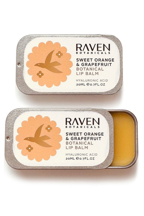 Botanical Lip Balm - Sweet Orange & Grapefruit - Raven Botanicals - Made Scotland