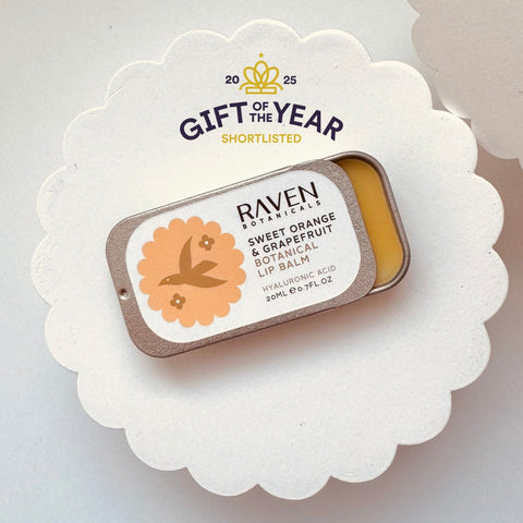 Botanical Lip Balm - Sweet Orange & Grapefruit - Raven Botanicals - Made Scotland