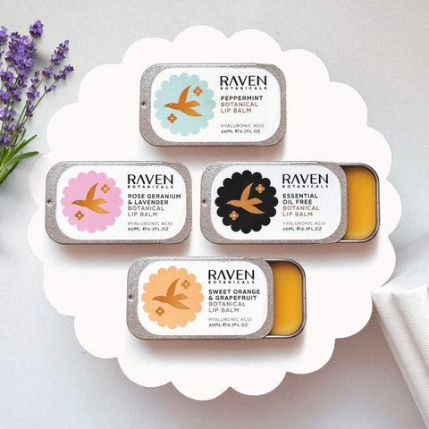 Botanical Lip Balms Set - Raven Botanicals - Made Scotland