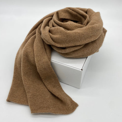 Camel Light Cashmere Wrap - Ava Innes - Made Scotland