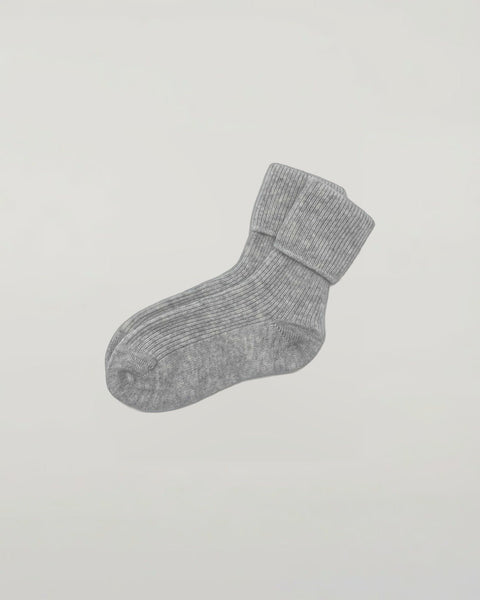 Cashmere Bed Socks in Light Grey - Made Scotland - Made Scotland