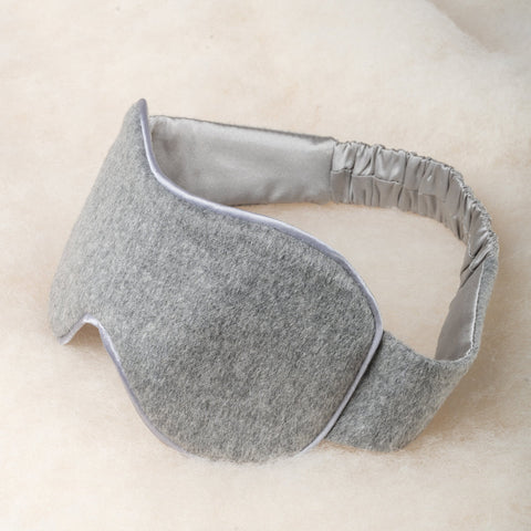 Cashmere & Silk Sleep Eye Mask - Grey - Ava Innes - Made Scotland
