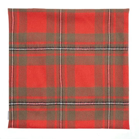 Borders MacGregor Weathered Tartan Lambswool Large Fringed Cushion Cover