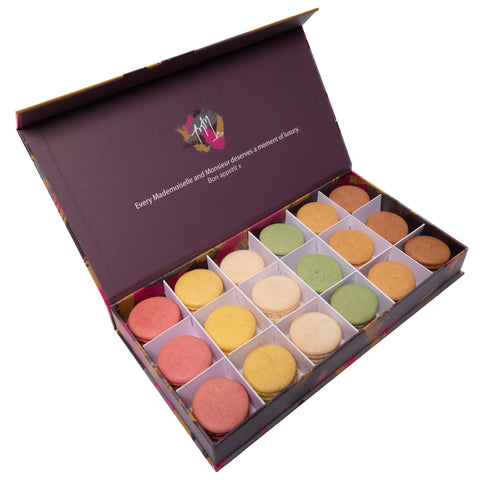 Classic Macaron Gift Box - 18 macarons - Mademoiselle Macaron - Made Scotland