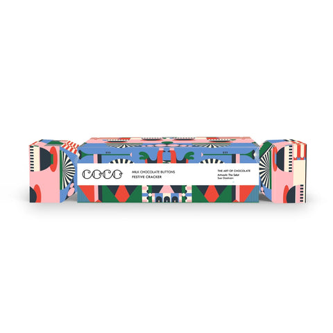 COCO Milk Chocolate Buttons in a Christmas Cracker Box - COCO Chocolatier - Made Scotland