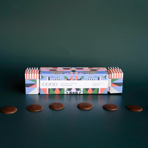 COCO Milk Chocolate Buttons in a Christmas Cracker Box - COCO Chocolatier - Made Scotland