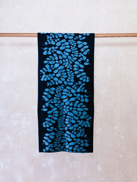 Dapple Blanket Scarf - Midnight and Utopia Blue - Whirlow - Made Scotland
