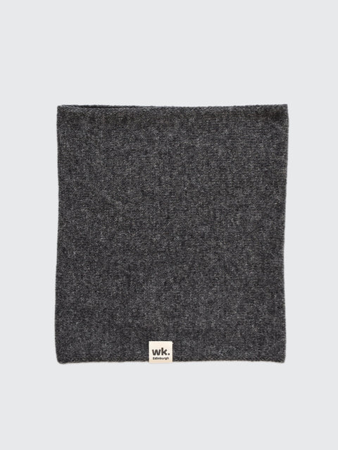 dark grey merino wool snood - woolkind