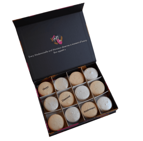 Diamond (60th) Wedding Anniversary Gift Box - 12 - Mademoiselle Macaron - Made Scotland