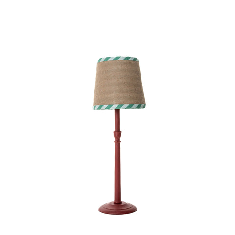 Double Sided Empire Lampshade - Hessian stripe green - Amanda Wells - Made Scotland