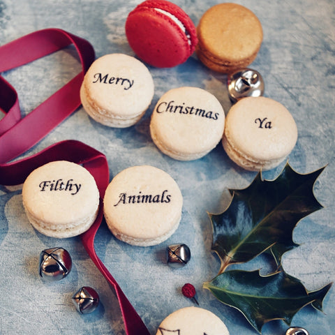 Festive Favourites Message Box - Merry Christmas Ya Filthy Animals - Mademoiselle Macaron - Made Scotland