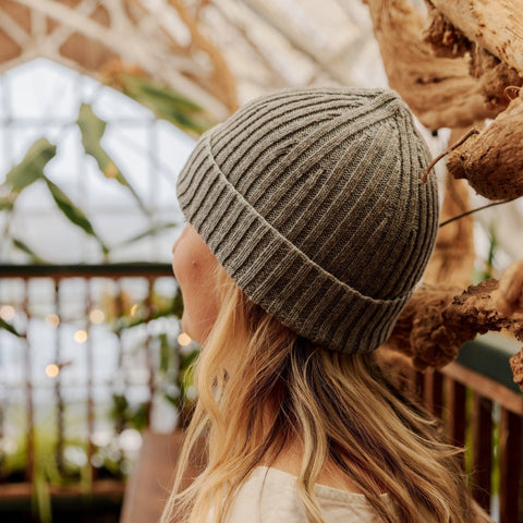 Fisherman Beanie Grey - EAS FORS - Made Scotland