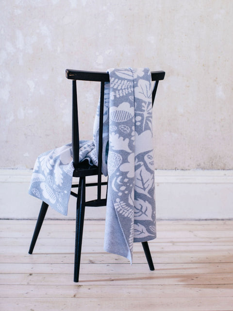 Flora Blanket Scarf - Haar and Ice White - Whirlow - Made Scotland
