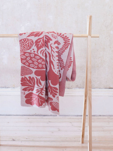 Flora Blanket Scarf - Sand Rose and Oat - Whirlow - Made Scotland