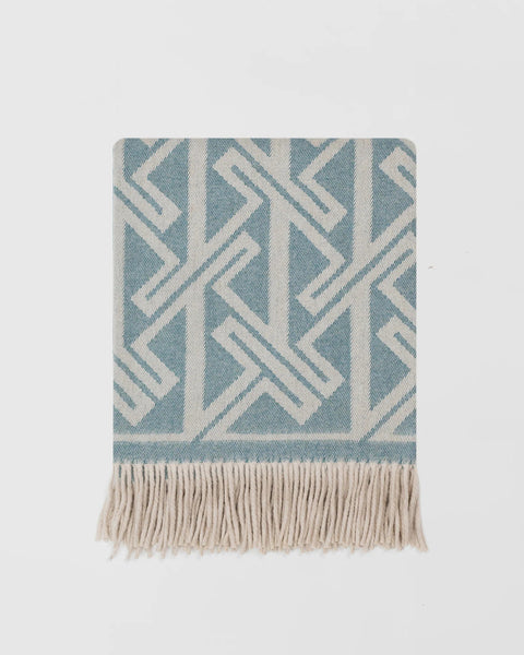 Fortriu Scottish Wool Blanket in Woad - Made Scotland - Made Scotland
